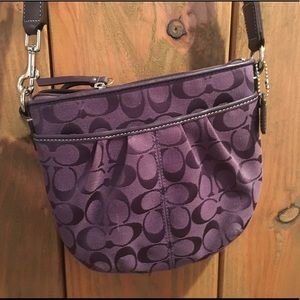 Purple Signature Cross Body Bag