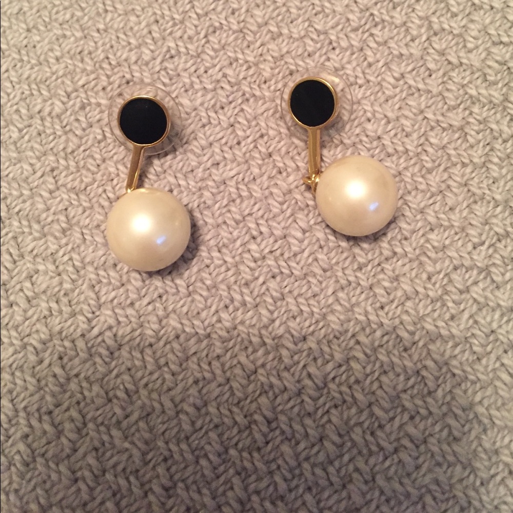 New kate spade hanging pearl earrings