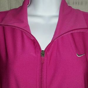 Nike Fit Dry Large L Pink Zip Track Jacket Stretch Nike Fit Dry Large L Pink Zip Track Jacket Stretch