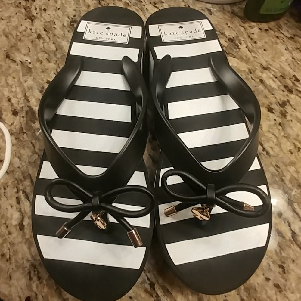 Kate Spade high heel flip flops