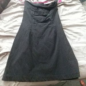 Black and white striped mini dress