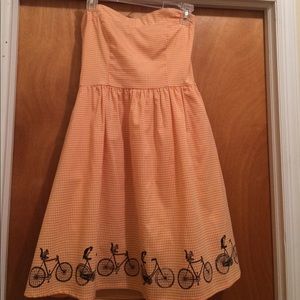 Vintage style, rare find strapless gingham dress