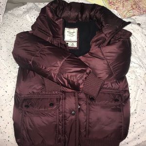 Abercrombie Maroon Puff Jacket Abercrombie Maroon Puff Jacket