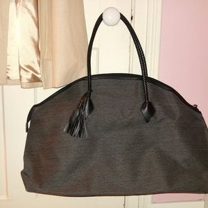 Grey duffle bag