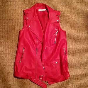 Foux leather moto vest Foux leather moto vest