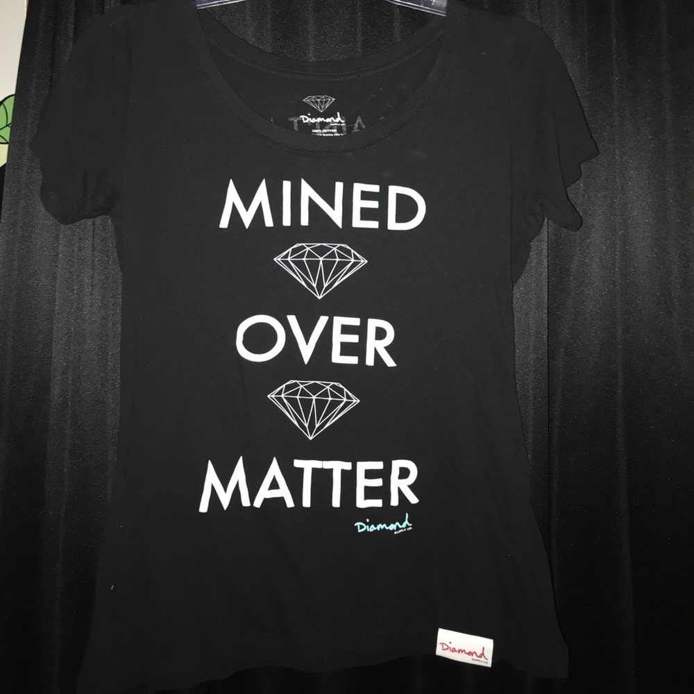 Diamond Minded Over Matter black t-shirt