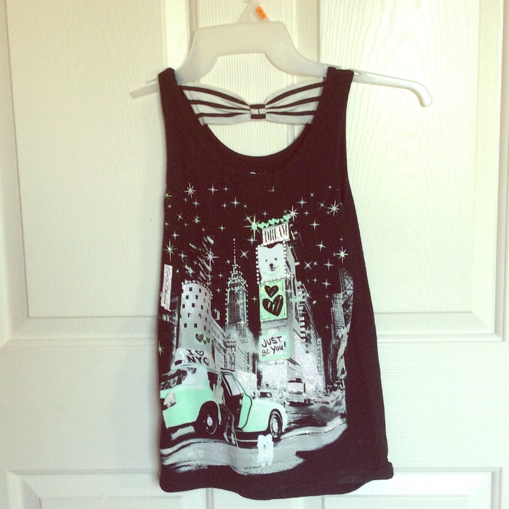 Justice New York Puppy Tee Tank Top