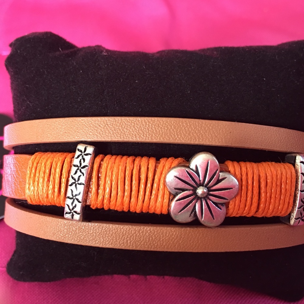 Orange and Brown Urban Bracelet