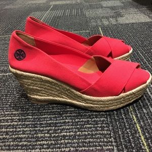 Tory Burch Red Filipa Espadrilles Wedges Tory Burch Red Filipa Espadrilles Wedges