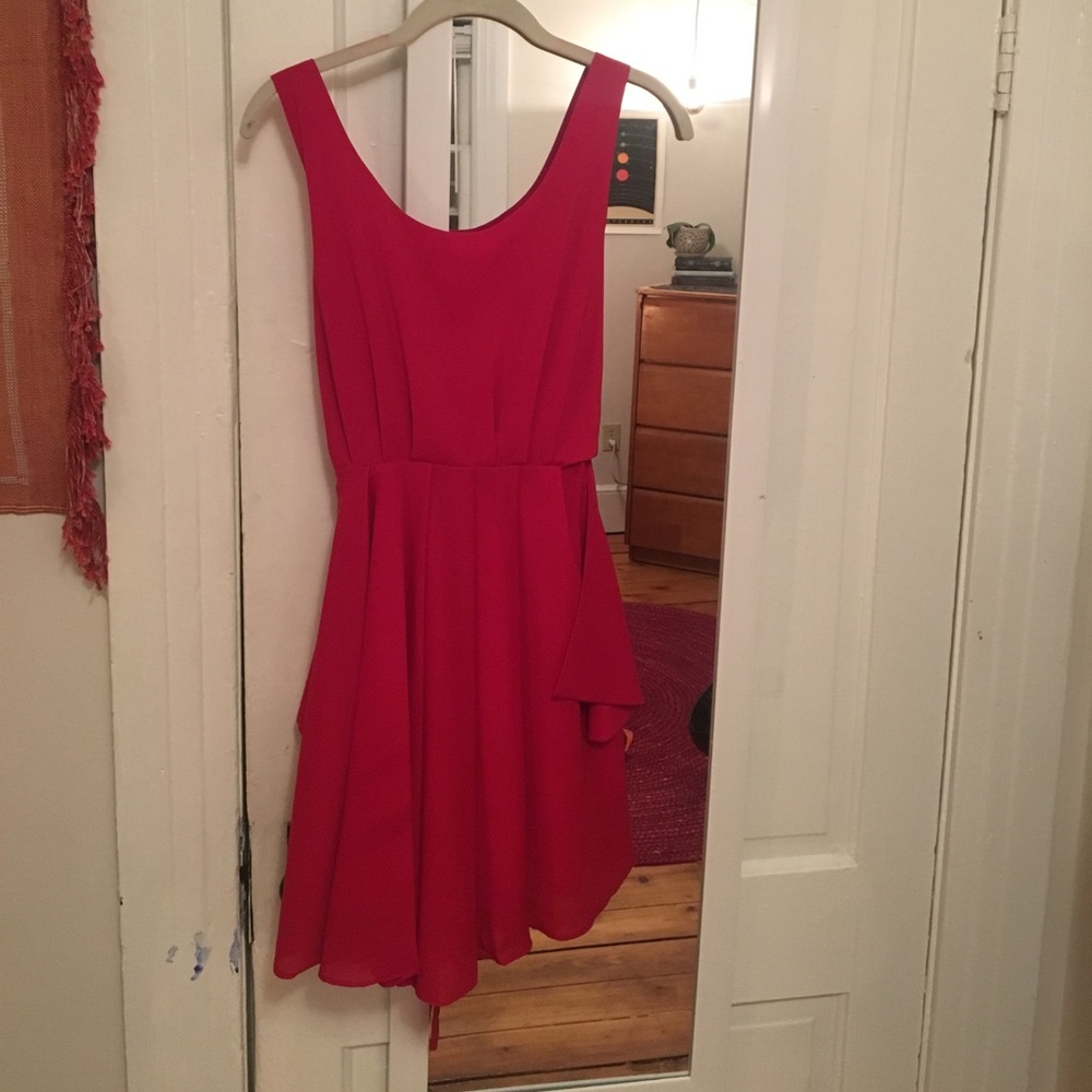 Sexy Red Open Back Dress