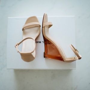 ASOS Clear Wedge Heel Sandals - Pink Nude ASOS Clear Wedge Heel Sandals - Pink Nude