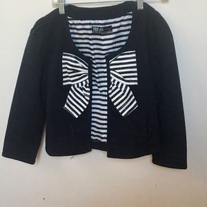 Zara Classic Black And White Stripe Detail Blazer Zara Classic Black And White Stripe Detail Blazer