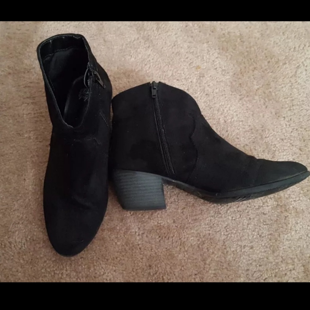 Black ankle boots