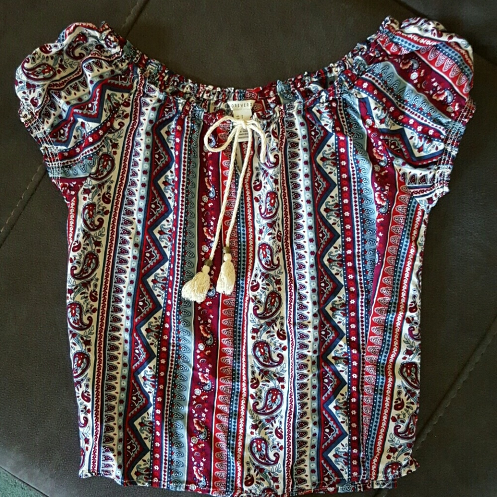 Forever 21 women's size S boho style shrit