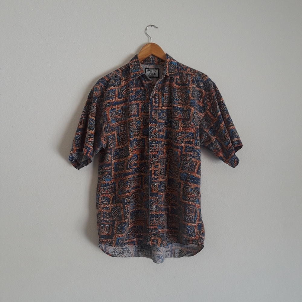 Retro vintage unisex button up