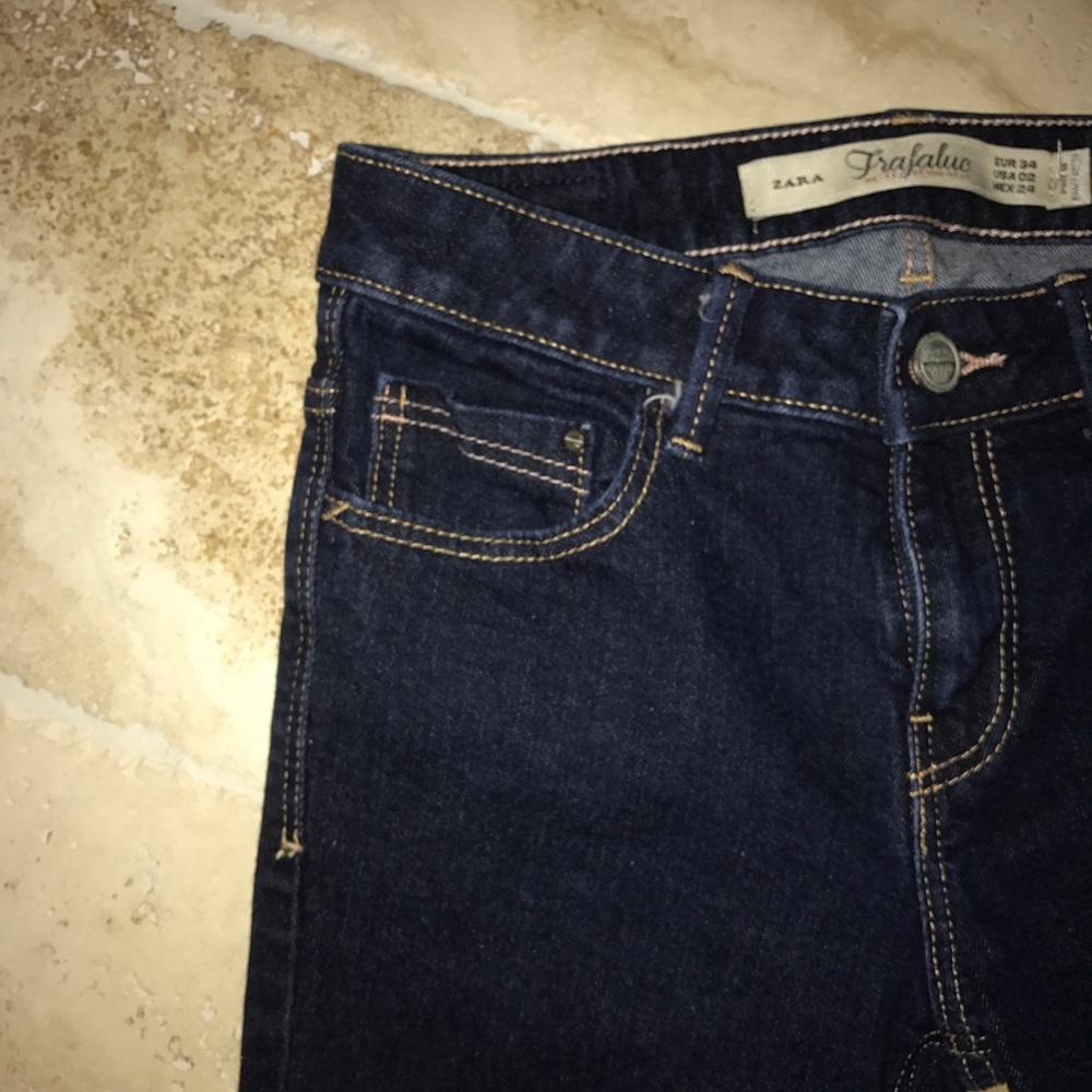 Zara Dark Denim Slim Jeans - Picture 3 of 7