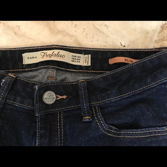 Zara Dark Denim Slim Jeans - Picture 2 of 7