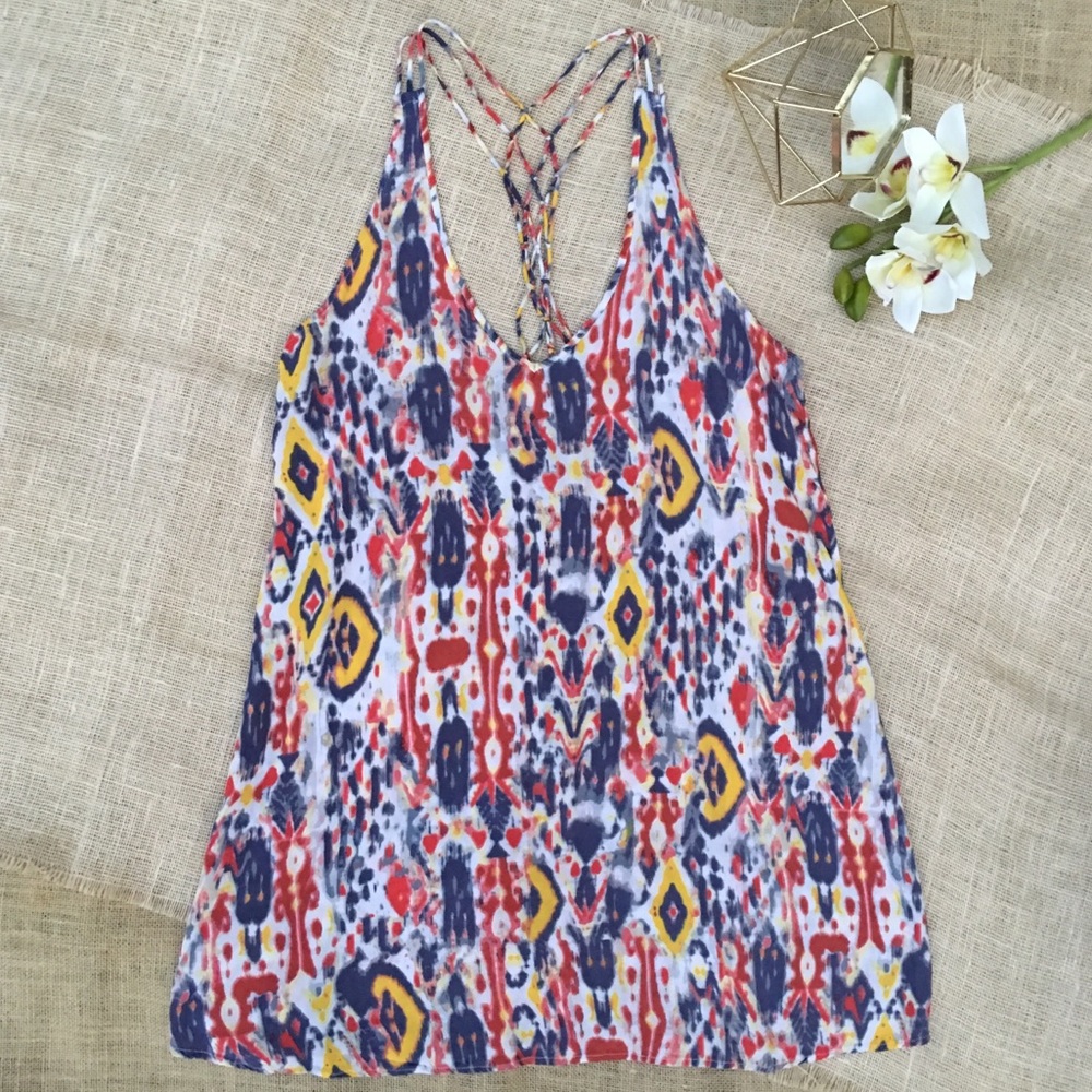 Love Stitch Dress Tie Dye Diamond Boho Festival