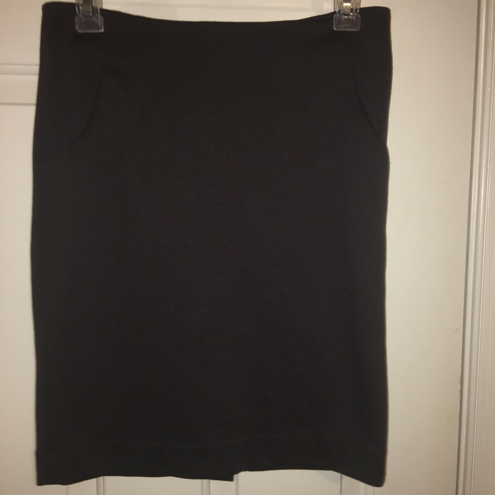Charcoal grey pencil skirt with pockets