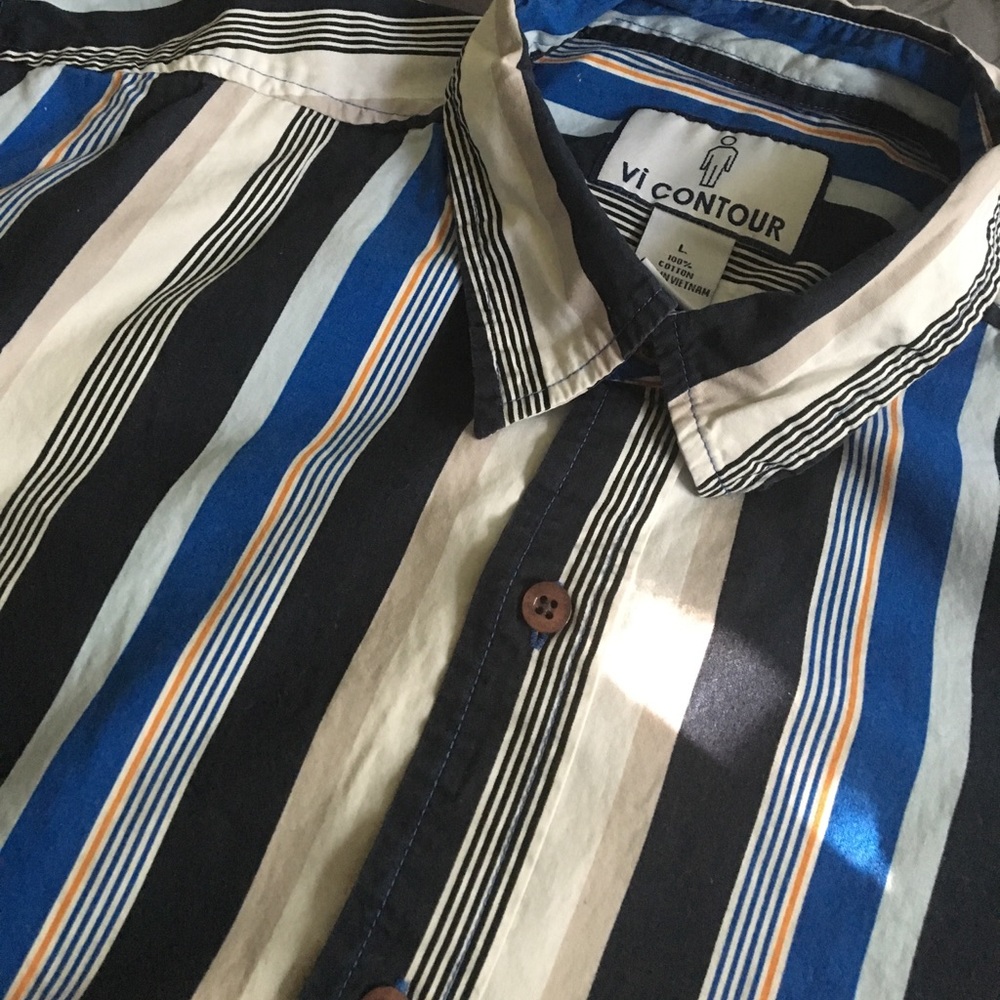 Vertical Striped Button Down