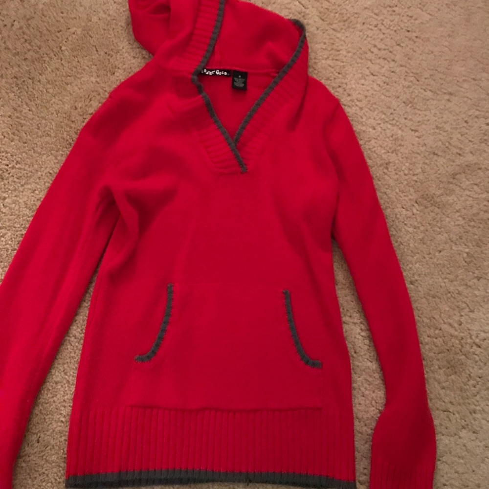 Red hoodie pullover