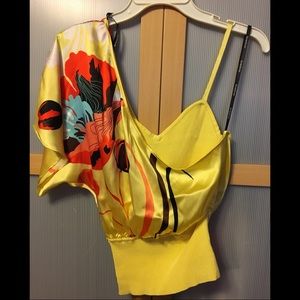 NWT yellow one shoulder top from Bebe
