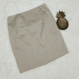 Ann Taylor Khaki Seamed Pencil Skirt Ann Taylor Khaki Seamed Pencil Skirt