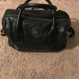 Black satchel bag