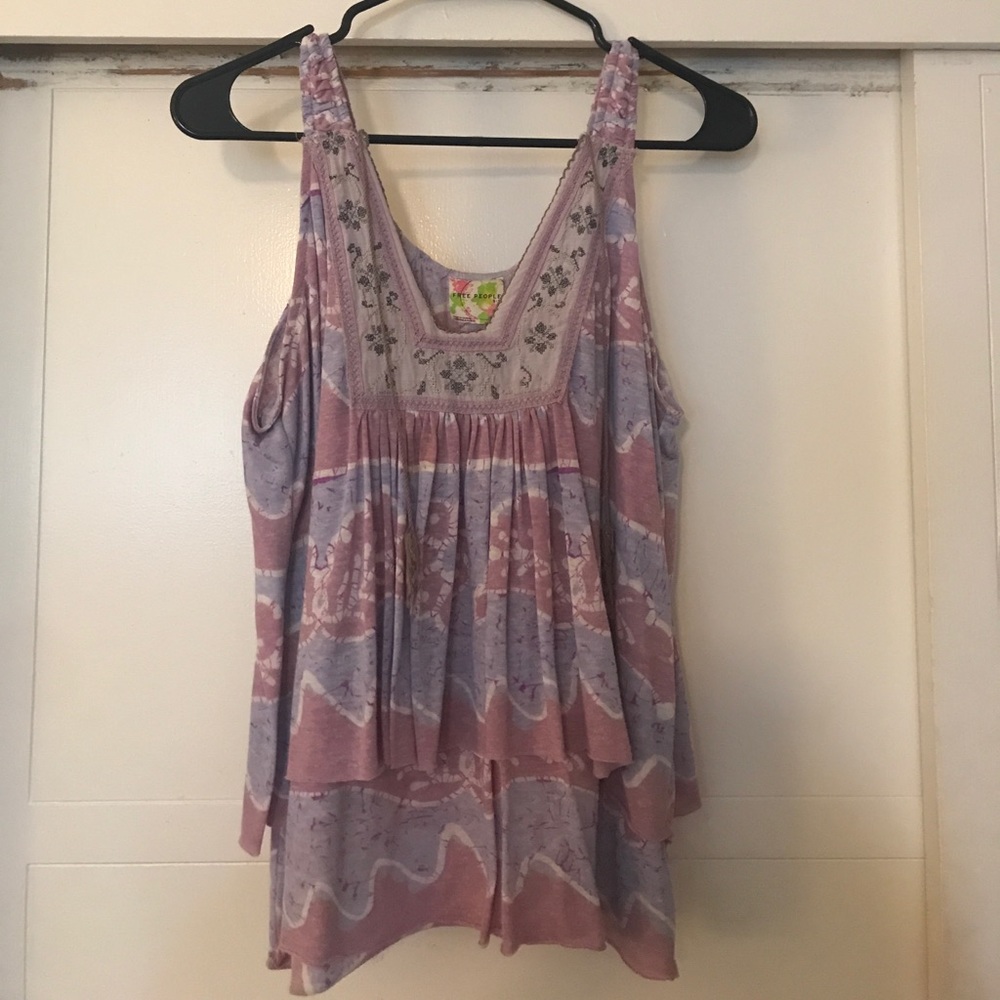 free people multi-purple tank top