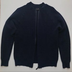 Zara Zip-Up Jacket. Dark navy blue. Size Medium.