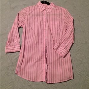 Pink button down with corset back