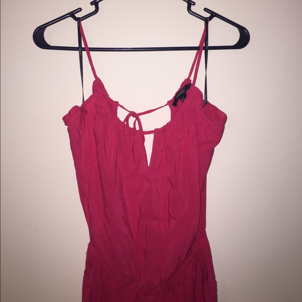 Fuchsia pant romper from Forever 21