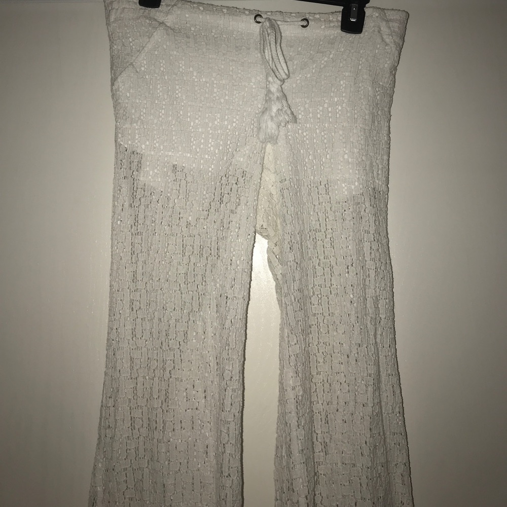 Mesh white pants!!