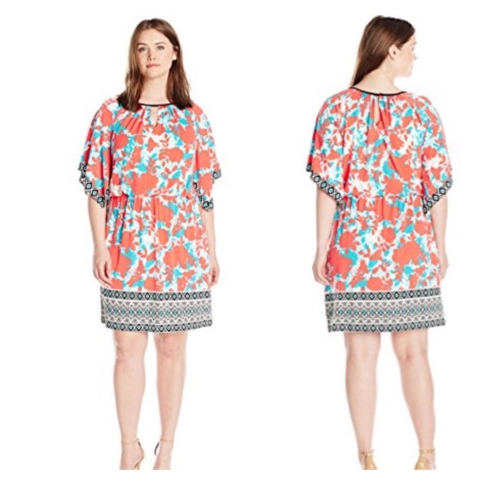 🎀NWT London Times Curve Border Print Dress🎀