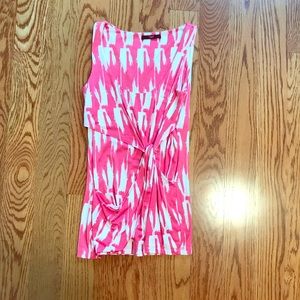 Pink and white patterned top