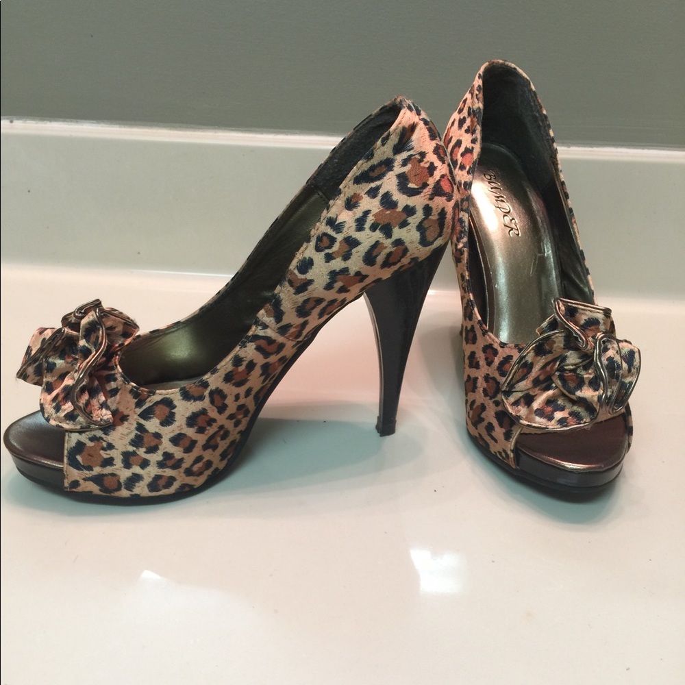 Leopard print heels