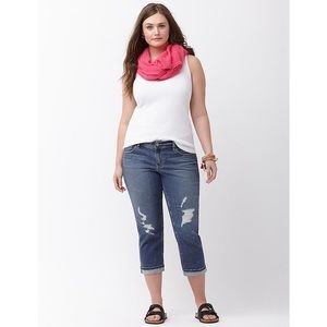 Distressed Crop Straight Leg Jean