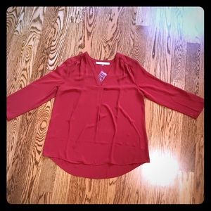 Rust colored log sleeve blouse