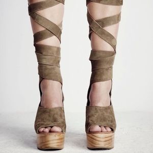 Free People 'Touch The Sky' Wrap Platform Sandal