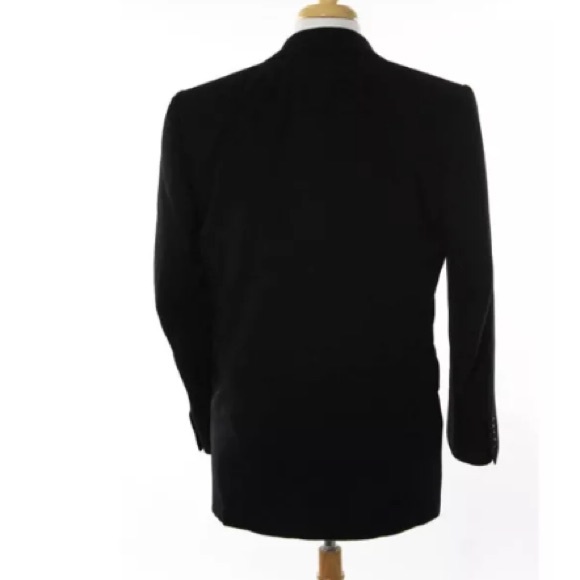 🎉 HP 🎉 LOU MYLES CASHMERE BLACK SUITJACKET SZ46R - Picture 3 of 8
