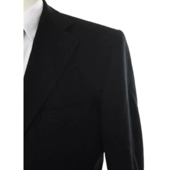 🎉 HP 🎉 LOU MYLES CASHMERE BLACK SUITJACKET SZ46R - Picture 7 of 8