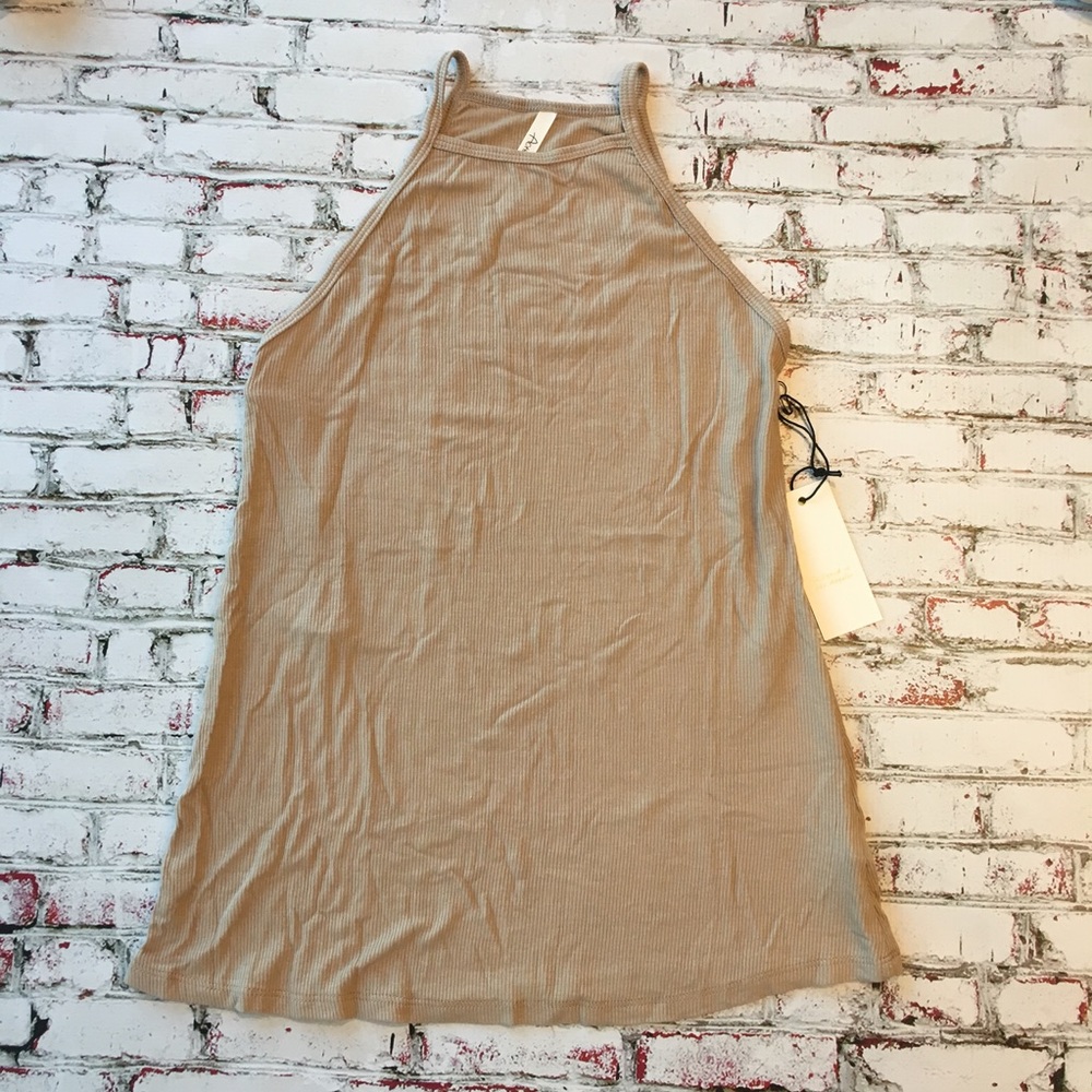 NWT Khaki Square-Neckline Tank - Last one left!
