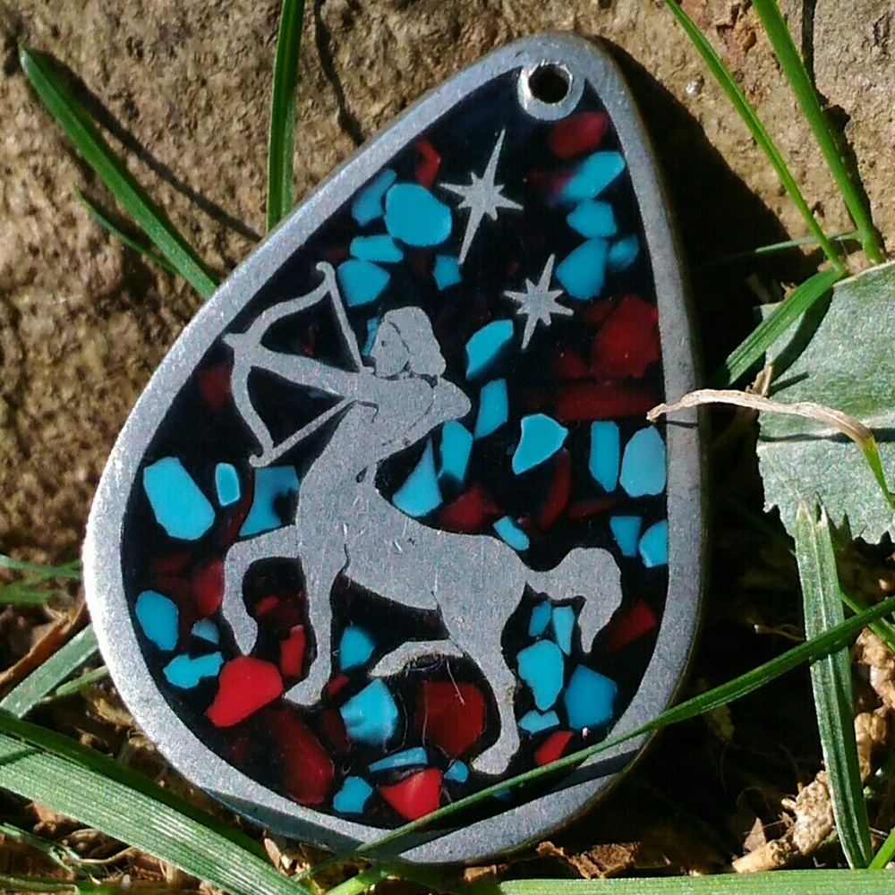 💖SOLD💖Inlay centaur archer Sagittarius pendant