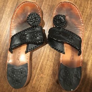 Size 7.5 black jack rogers. Very worn