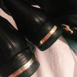 Michael Kors Black Riding Boots Size 10