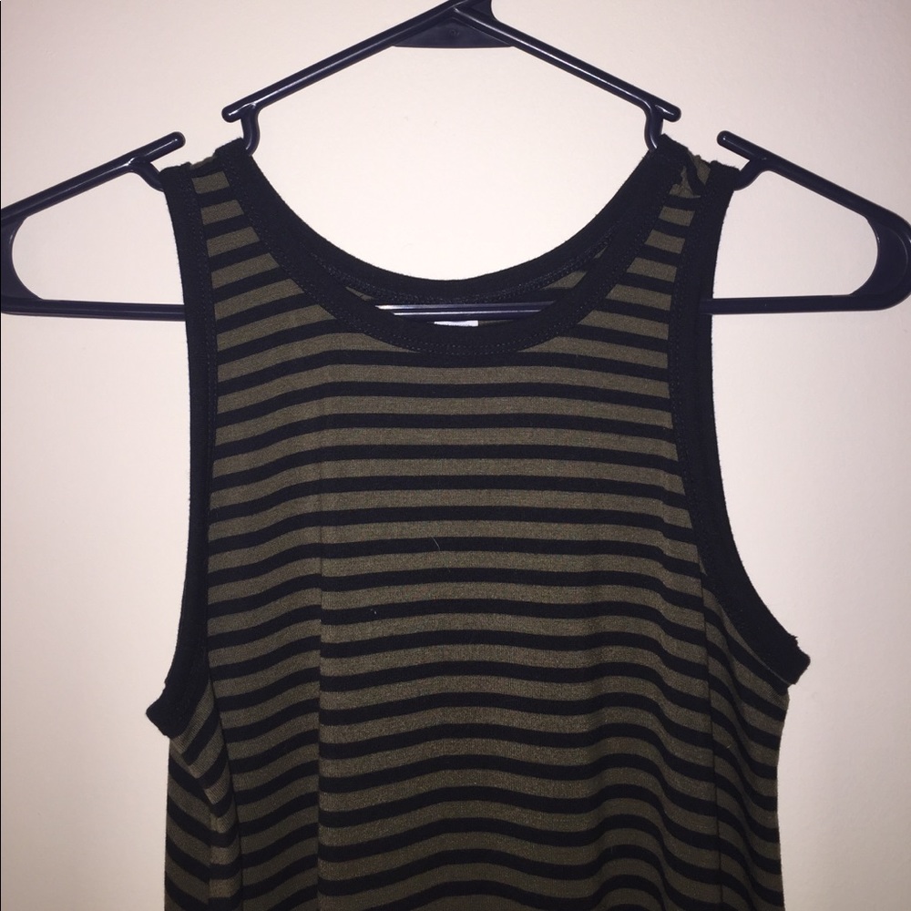 Black & green high top swing dress