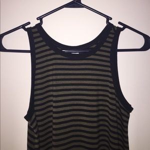 Black & green high top swing dress