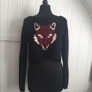 SALE Bethany Mota Fox Black Sweater