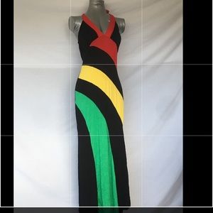 RAGGAE HALTER LONG DRESS