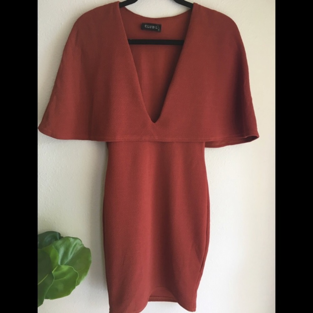 ASOS plunging neck cape dress!